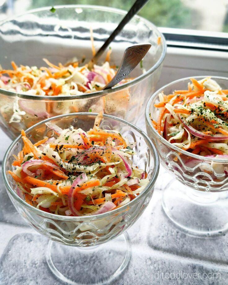Салат "Витаминный" из капусты и моркови