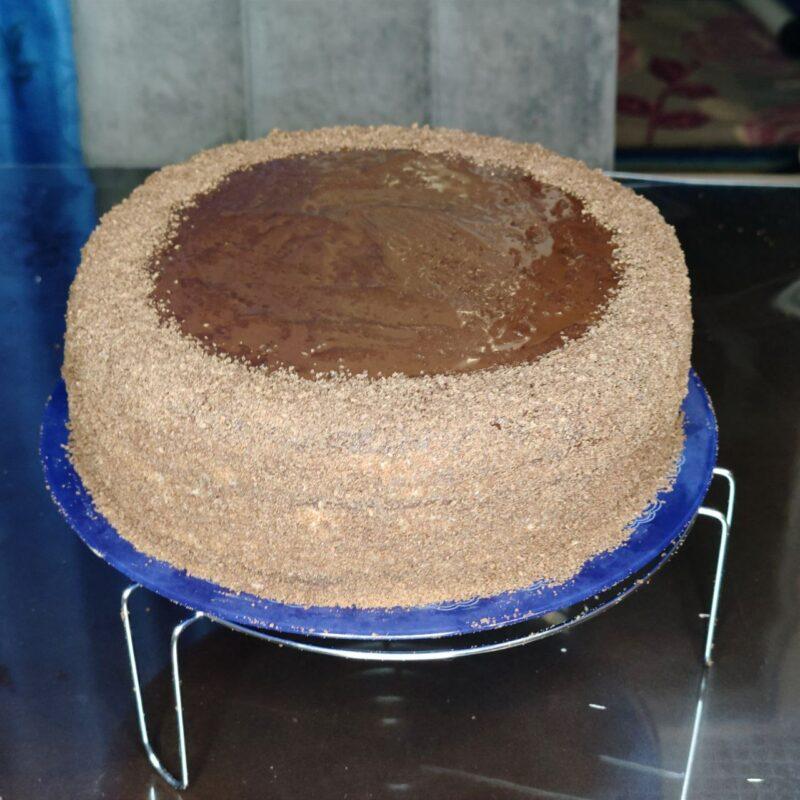 Шоколадный торт "Спартак" с заварным кремом - 15 шаг
