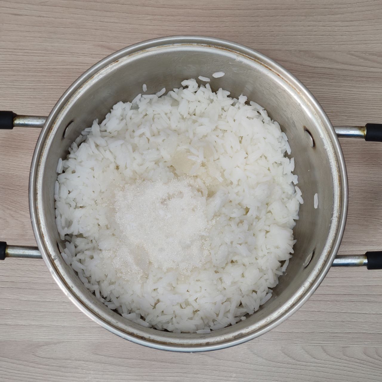 рисовая запеканка из готового длиннозёрного риса – 1 шаг